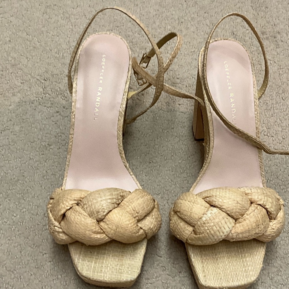 Loeffler Randall Beige Braided Heels